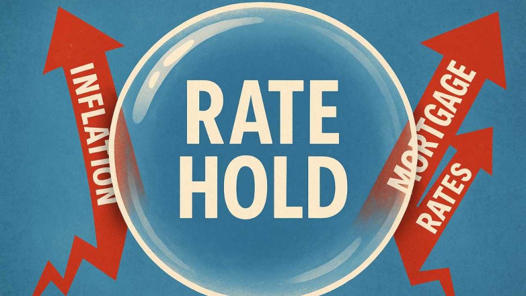 Interest rate hold with rising inflation, mortgage rates.
