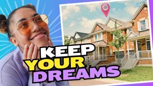 Person smiling, dreaming of homeownership.
