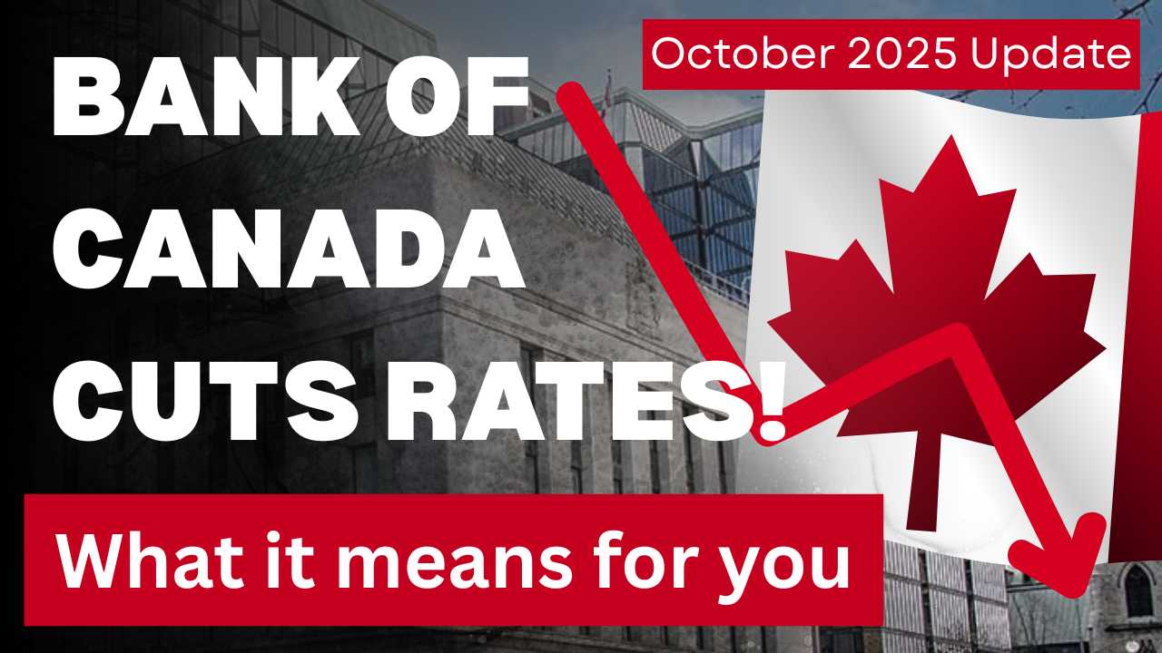 Bank of Canada lowers interest rates, October 2025 update.