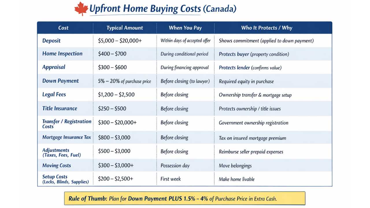 Upfront Home Buying Costs