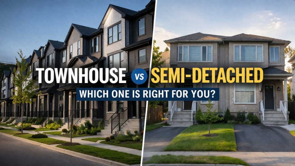 Townhouse and semi-detached homes comparison
