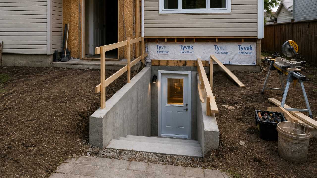 Rental suite under construction in Alberta