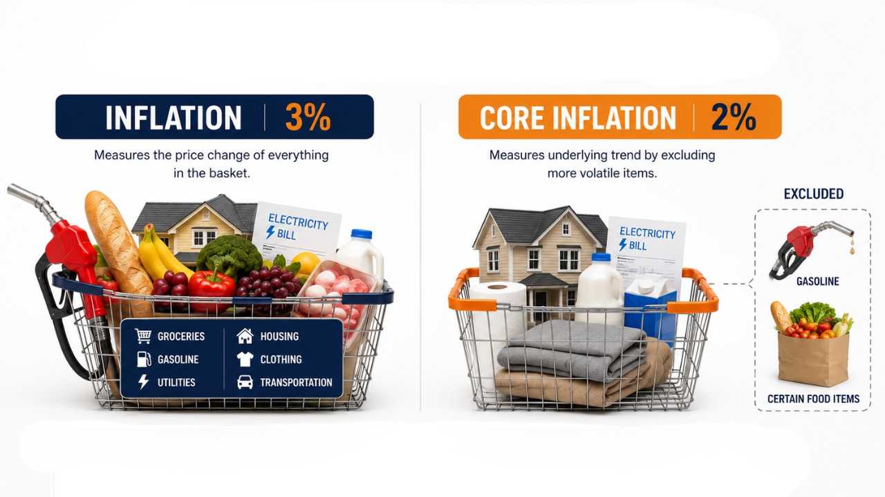 Inflation vs Core Inflation